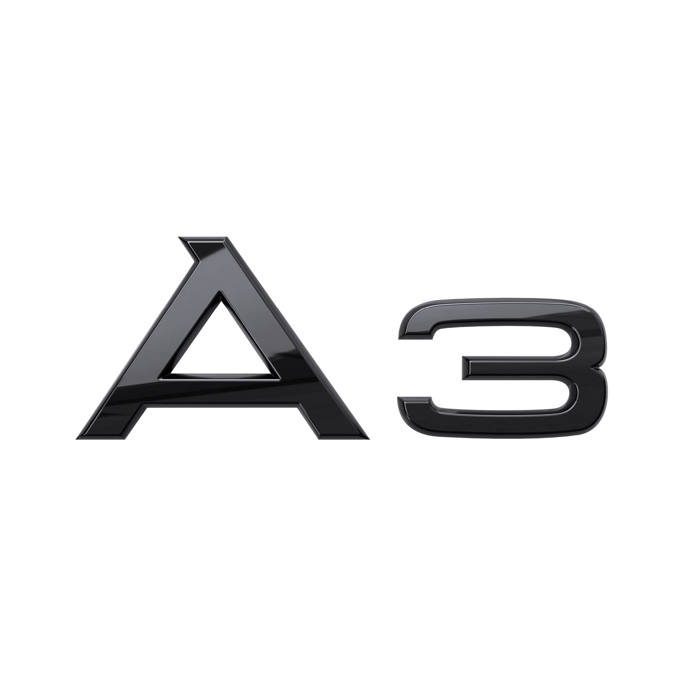 A3 model name, rear. Black