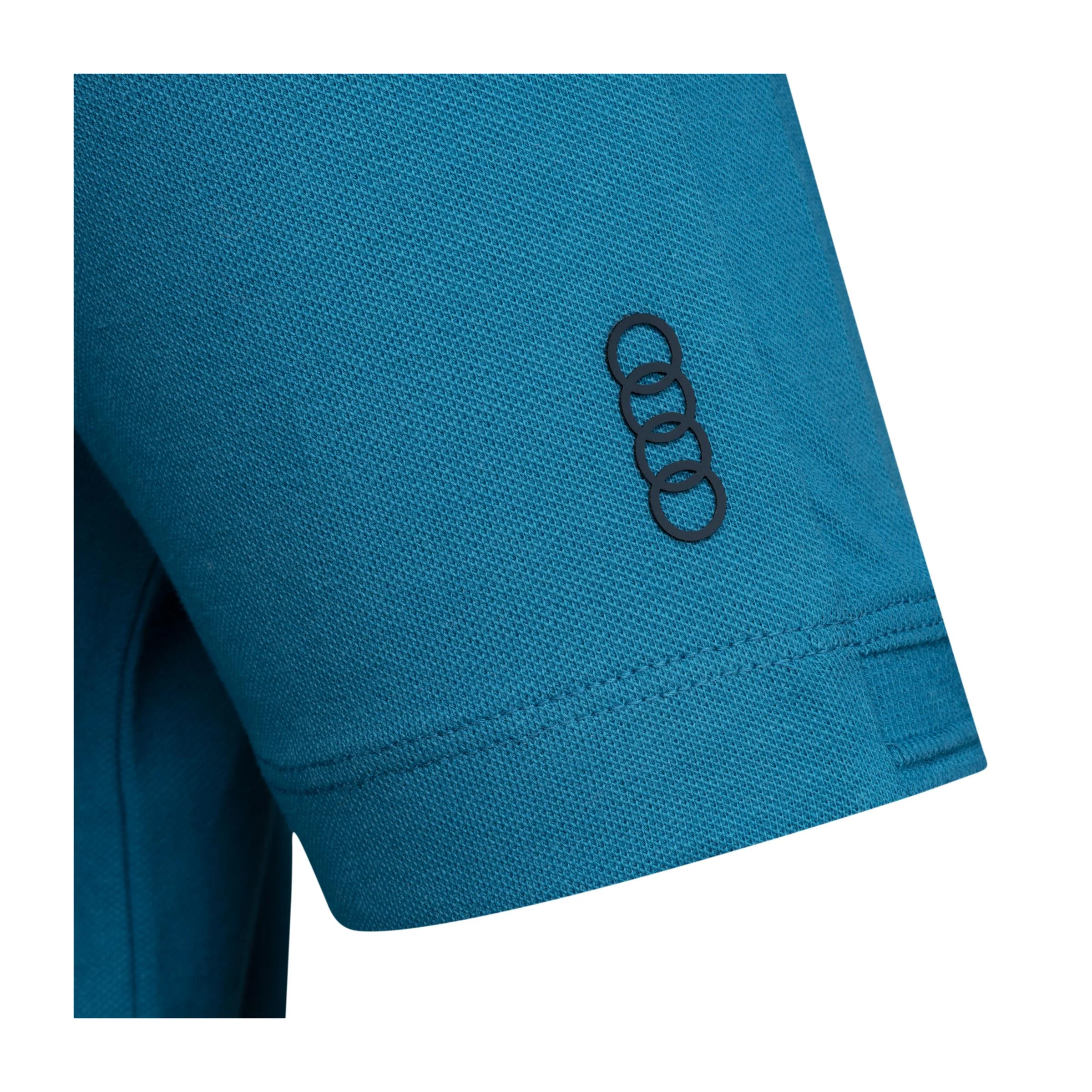 Audi polo shirt, men's turquoise - Image 3
