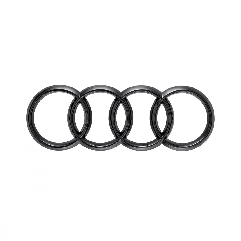 Audi rings, rear. Black, Q3 Sportback